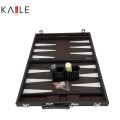 14 Inch Backgammon Games Set with Leather Box